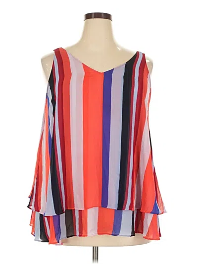 Pre-owned Lane Bryant Sleeveless Blouse In Orange