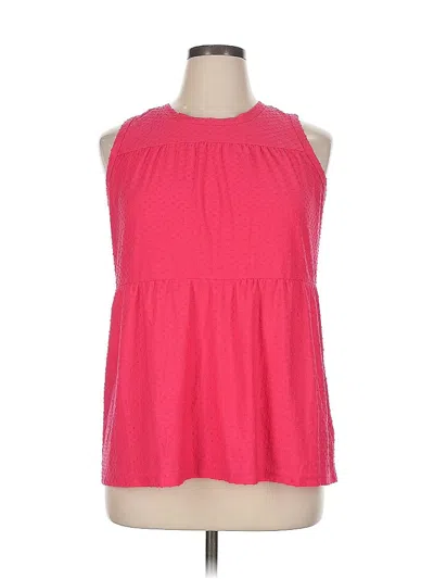 Pre-owned Lane Bryant Sleeveless Blouse In Pink