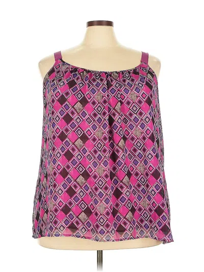 Pre-owned Lane Bryant Sleeveless Blouse In Pink
