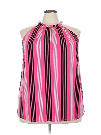 Pre-owned Lane Bryant Sleeveless Blouse In Pink