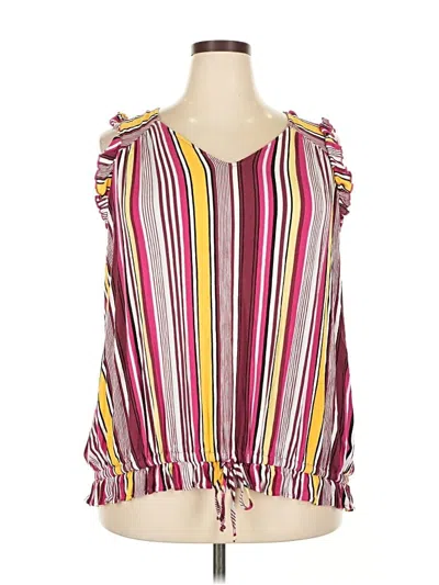 Pre-owned Lane Bryant Sleeveless Blouse In Pink