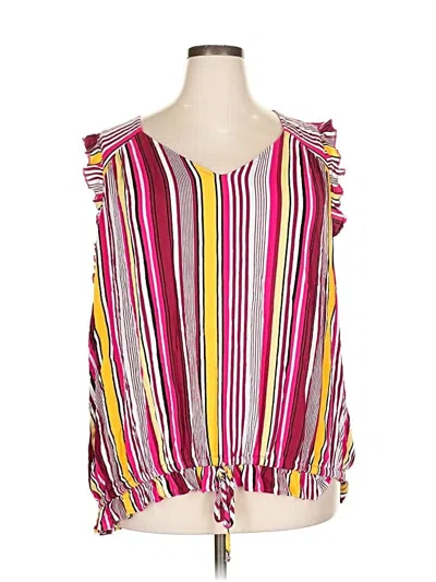 Pre-owned Lane Bryant Sleeveless Blouse In Pink
