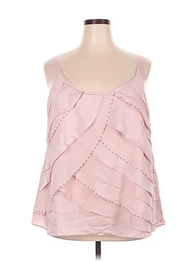 Pre-owned Lane Bryant Sleeveless Blouse In Pink