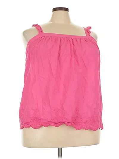 Pre-owned Lane Bryant Sleeveless Blouse In Pink
