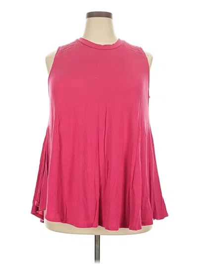 Pre-owned Lane Bryant Sleeveless Blouse In Pink