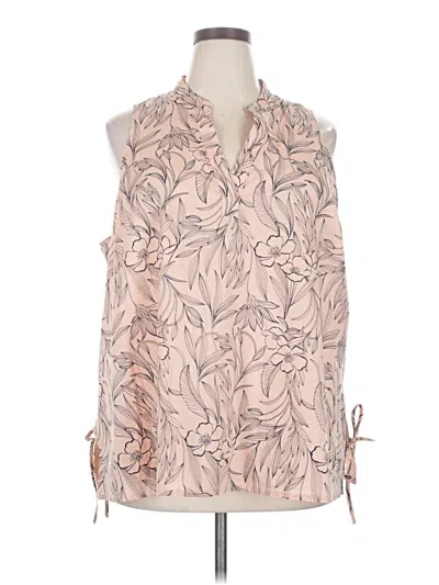 Pre-owned Lane Bryant Sleeveless Blouse In Pink