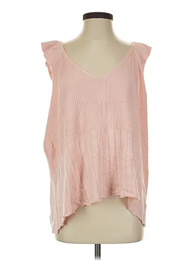Pre-owned Lane Bryant Sleeveless Blouse In Pink