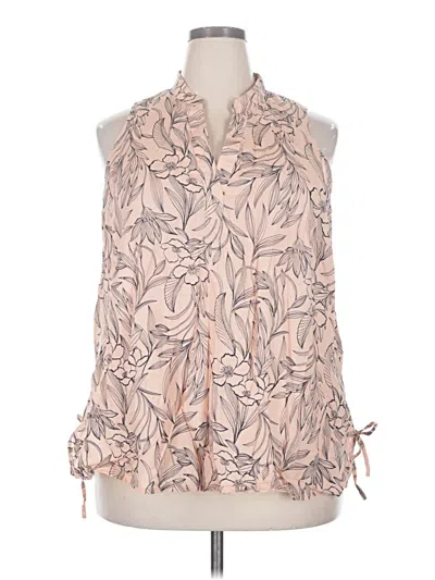 Pre-owned Lane Bryant Sleeveless Blouse In Pink