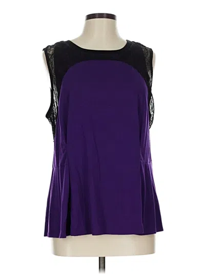 Pre-owned Lane Bryant Sleeveless Blouse In Purple