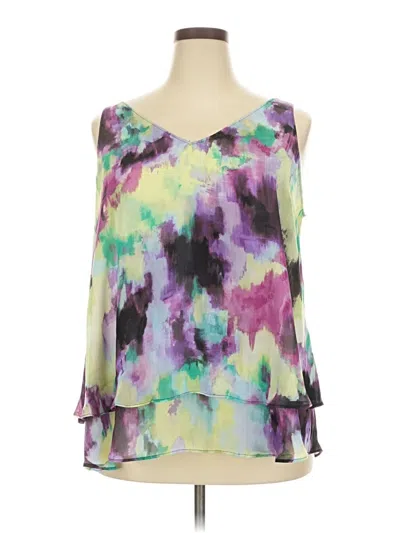 Pre-owned Lane Bryant Sleeveless Blouse In Purple