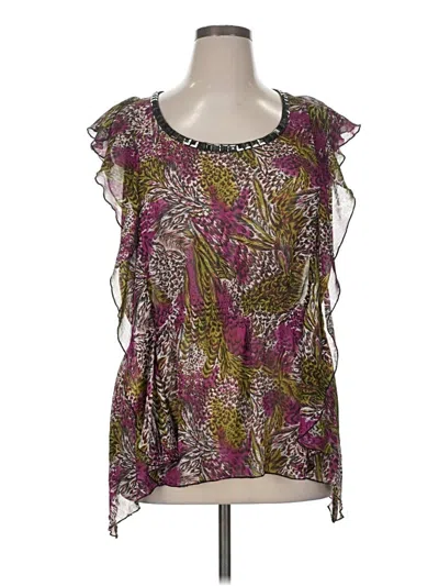 Pre-owned Lane Bryant Sleeveless Blouse In Purple