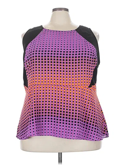 Pre-owned Lane Bryant Sleeveless Blouse In Purple