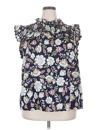 Pre-owned Lane Bryant Sleeveless Blouse In Purple