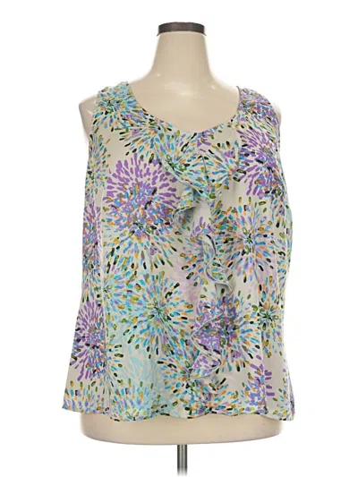 Pre-owned Lane Bryant Sleeveless Blouse In Purple