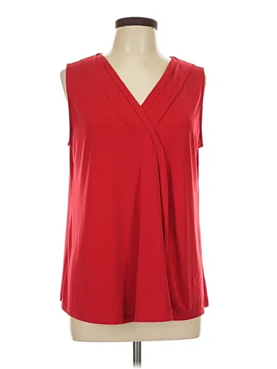 Pre-owned Lane Bryant Sleeveless Blouse In Red