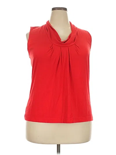 Pre-owned Lane Bryant Sleeveless Blouse In Red