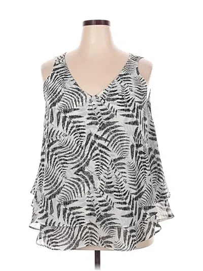 Pre-owned Lane Bryant Sleeveless Blouse In Silver