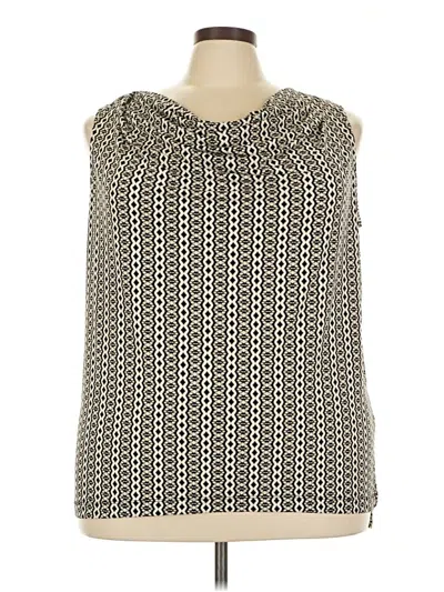 Pre-owned Lane Bryant Sleeveless Blouse In Silver
