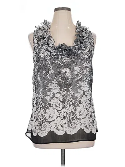 Pre-owned Lane Bryant Sleeveless Blouse In Silver