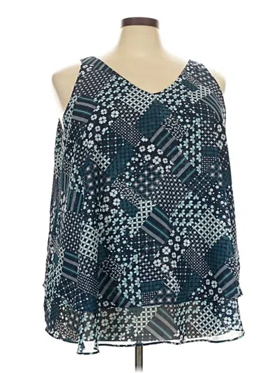 Lane Bryant Sleeveless Blouse In Blue