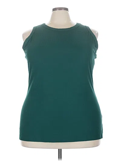 Pre-owned Lane Bryant Sleeveless Blouse In Teal