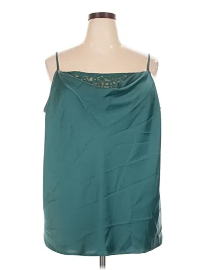 Pre-owned Lane Bryant Sleeveless Blouse In Teal
