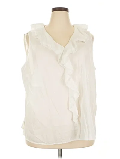 Lane Bryant Sleeveless Blouse In White