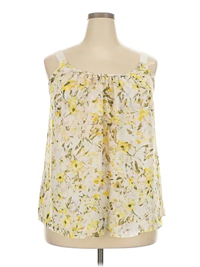 Pre-owned Lane Bryant Sleeveless Blouse In Yellow