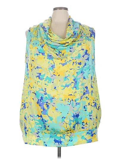 Pre-owned Lane Bryant Sleeveless Blouse In Yellow