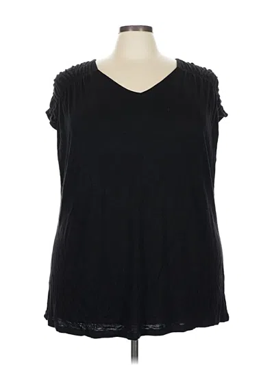Pre-owned Lane Bryant Sleeveless T-shirt In Black