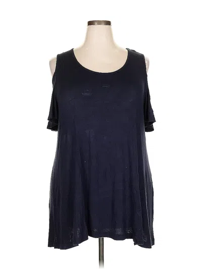 Pre-owned Lane Bryant Sleeveless T-shirt In Blue