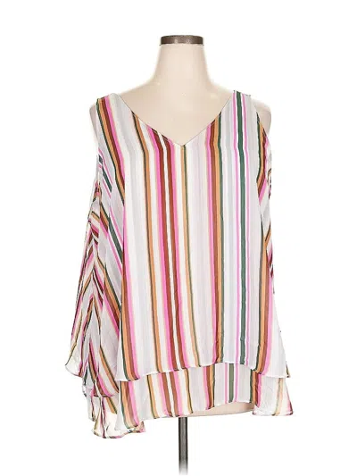 Pre-owned Lane Bryant Sleeveless T-shirt In Pink