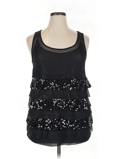 Pre-owned Lane Bryant Sleeveless Top Black Halter Neckline Tops