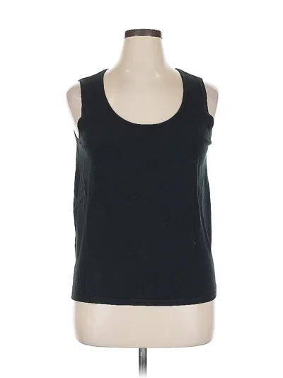 Pre-owned Lane Bryant Sleeveless Top Black Scoop Neck Tops