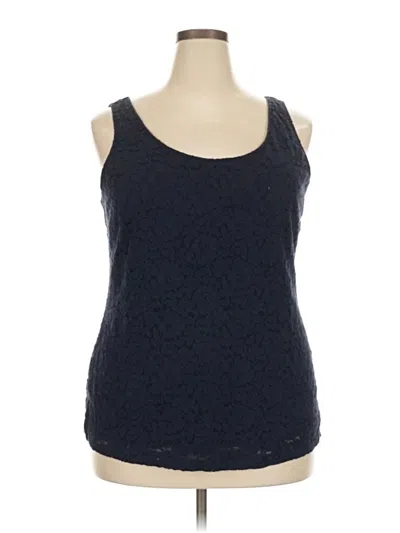 Pre-owned Lane Bryant Sleeveless Top Black Scoop Neck Tops