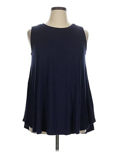 Pre-owned Lane Bryant Sleeveless Top Blue Halter Neckline Tops