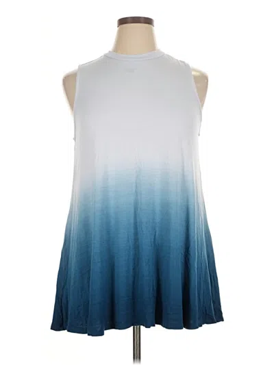 Pre-owned Lane Bryant Sleeveless Top Blue Halter Neckline Tops