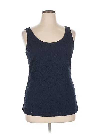 Pre-owned Lane Bryant Sleeveless Top Blue Scoop Neck Tops