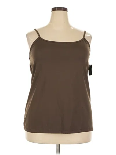 Lane Bryant Sleeveless Top Brown Scoop Neck Tops