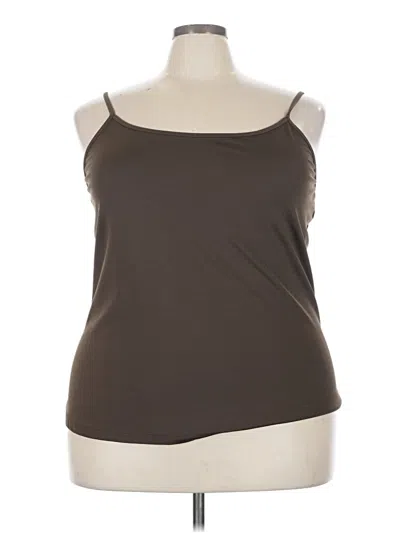 Pre-owned Lane Bryant Sleeveless Top Brown Strapless Neckline Tops