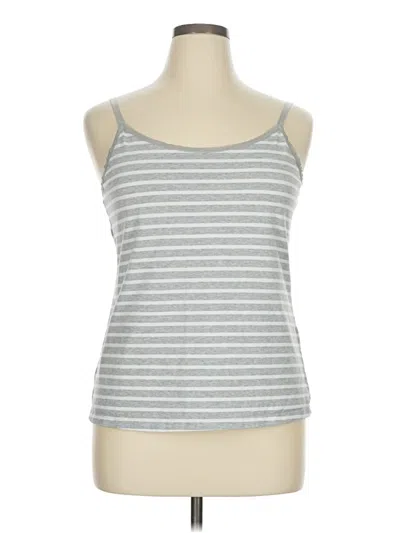 Pre-owned Lane Bryant Sleeveless Top Gray Scoop Neck Tops