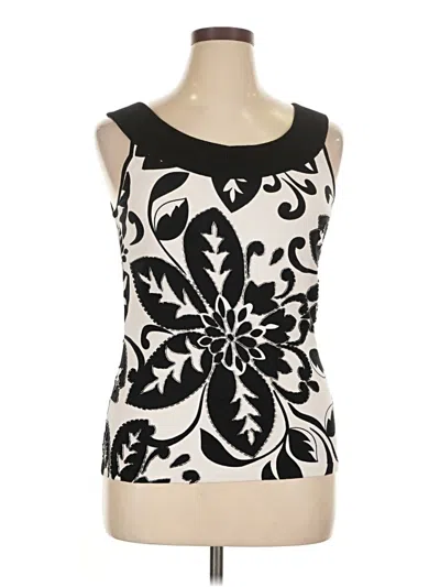 Pre-owned Lane Bryant Sleeveless Top Ivory Scoop Neck Tops In White