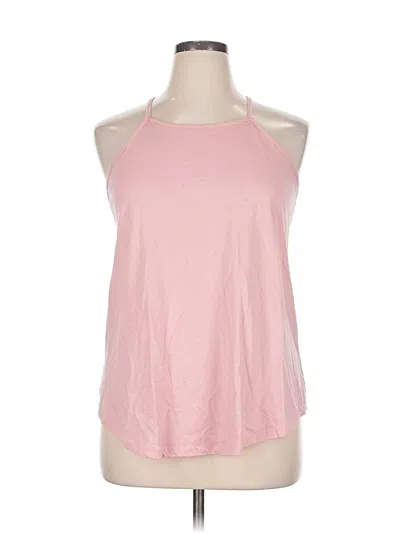 Pre-owned Lane Bryant Sleeveless Top Pink Halter Neckline Tops