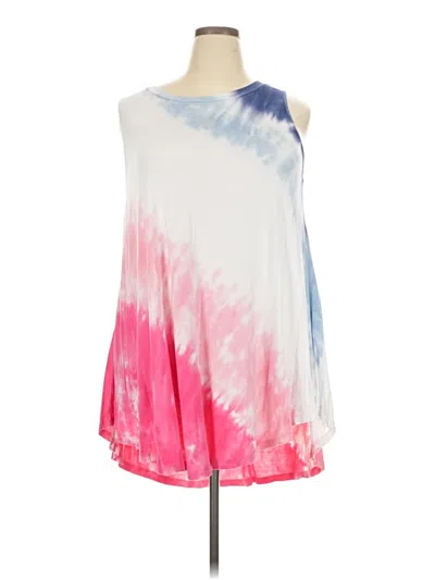 Pre-owned Lane Bryant Sleeveless Top Pink One Shoulder Neckline Tops