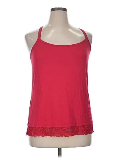 Pre-owned Lane Bryant Sleeveless Top Red Halter Neckline Tops
