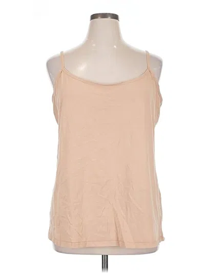 Pre-owned Lane Bryant Sleeveless Top Tan Scoop Neck Tops
