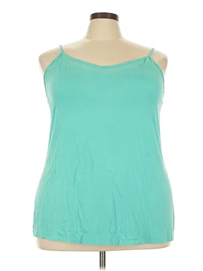 Pre-owned Lane Bryant Sleeveless Top Teal Halter Neckline Tops