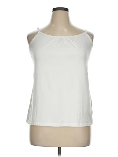 Pre-owned Lane Bryant Sleeveless Top White Halter Neckline Tops