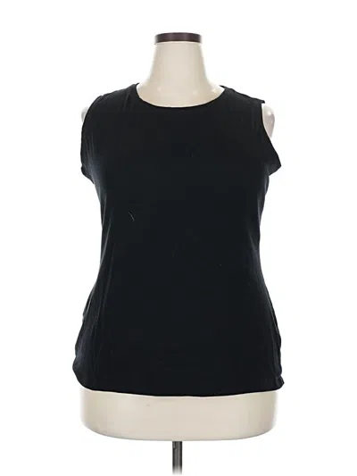 Pre-owned Lane Bryant Sleeveless T-shirt In Black