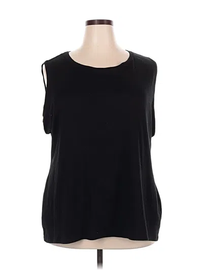 Pre-owned Lane Bryant Sleeveless T-shirt In Black